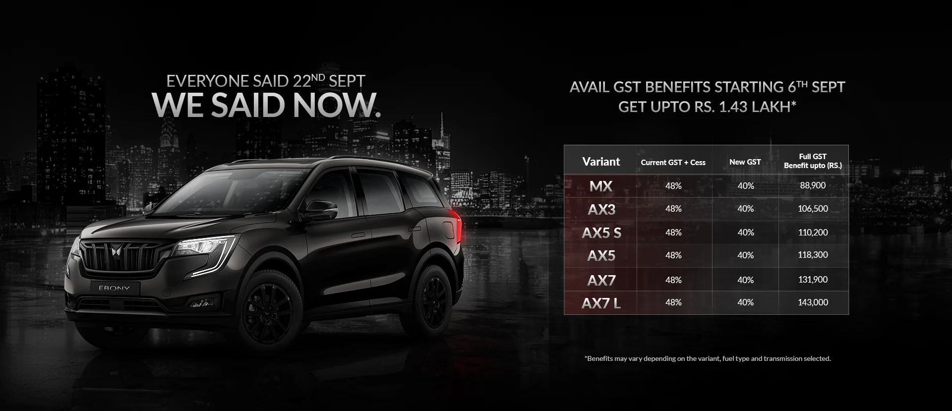Mahindra XUV700 Price After GST Rate Cut - Full details